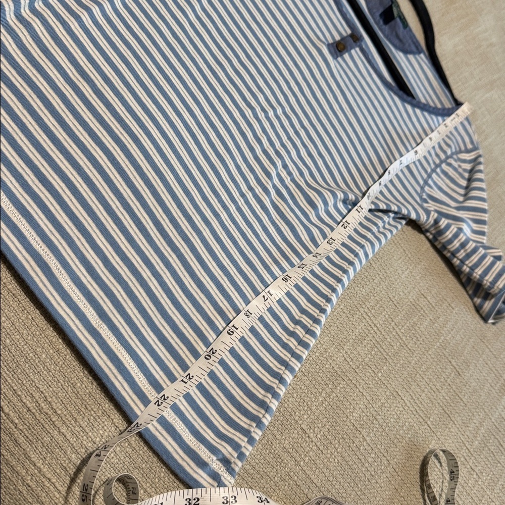 Ralph Lauren Blue and White Striped Short Sleeve Top - Picture 8 of 8